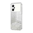 For OPPO K10 Pro Gradient Glitter Powder Electroplated Phone Case(Transparent) - 1