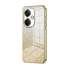 For OPPO K11 Gradient Glitter Powder Electroplated Phone Case(Gold) - 1