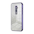 For OPPO Reno2 Gradient Glitter Powder Electroplated Phone Case(Purple) - 1