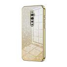 For OPPO Reno2 Z / Reno2 F Gradient Glitter Powder Electroplated Phone Case(Gold) - 1