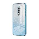 For OPPO Reno2 Z / Reno2 F Gradient Glitter Powder Electroplated Phone Case(Blue) - 1