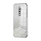 For OPPO Reno2 Z / Reno2 F Gradient Glitter Powder Electroplated Phone Case(Silver) - 1