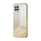 For OPPO Reno4 SE Gradient Glitter Powder Electroplated Phone Case(Gold) - 1