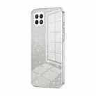 For OPPO Reno4 SE Gradient Glitter Powder Electroplated Phone Case(Transparent) - 1