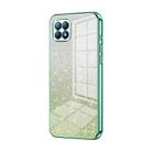 For OPPO Reno4 SE Gradient Glitter Powder Electroplated Phone Case(Green) - 1