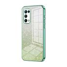 For OPPO Reno5 4G/5G / Reno5 K Gradient Glitter Powder Electroplated Phone Case(Green) - 1