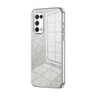 For OPPO Reno5 4G/5G / Reno5 K Gradient Glitter Powder Electroplated Phone Case(Silver) - 1