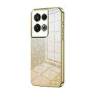 For OPPO Reno8 Pro Gradient Glitter Powder Electroplated Phone Case(Gold) - 1