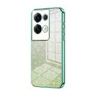 For OPPO Reno8 Pro+ Gradient Glitter Powder Electroplated Phone Case(Green) - 1