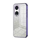 For OPPO Reno8 T 5G Gradient Glitter Powder Electroplated Phone Case(Purple) - 1