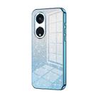 For OPPO Reno8 T 5G Gradient Glitter Powder Electroplated Phone Case(Blue) - 1