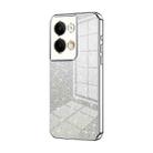 For OPPO Reno9 / Reno9 Pro Gradient Glitter Powder Electroplated Phone Case(Silver) - 1