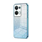 For OPPO Reno9 Pro+ Gradient Glitter Powder Electroplated Phone Case(Blue) - 1