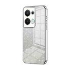 For OPPO Reno9 Pro+ Gradient Glitter Powder Electroplated Phone Case(Silver) - 1