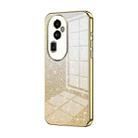 For OPPO Reno10 Pro+ Gradient Glitter Powder Electroplated Phone Case(Gold) - 1