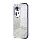 For OPPO Reno11 Global Gradient Glitter Powder Electroplated Phone Case(Purple) - 1