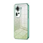 For OPPO Reno11 Global Gradient Glitter Powder Electroplated Phone Case(Green) - 1