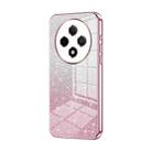 For OPPO A3 Pro Gradient Glitter Powder Electroplated Phone Case(Pink) - 1