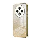 For OPPO A3 Pro Gradient Glitter Powder Electroplated Phone Case(Gold) - 1