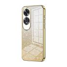For OPPO A60 Gradient Glitter Powder Electroplated Phone Case(Gold) - 1