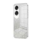 For OPPO A60 Gradient Glitter Powder Electroplated Phone Case(Transparent) - 1