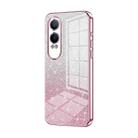 For OPPO K12x Gradient Glitter Powder Electroplated Phone Case(Pink) - 1