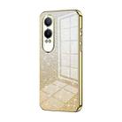 For OPPO K12x Gradient Glitter Powder Electroplated Phone Case(Gold) - 1
