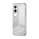 For OPPO K12x Gradient Glitter Powder Electroplated Phone Case(Silver) - 1