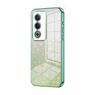 For OPPO A3 Pro Global Gradient Glitter Powder Electroplated Phone Case(Green) - 1