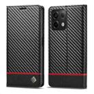 For Xiaomi Redmi Note 13 5G LC.IMEEKE Carbon Fiber Texture Flip Leather Phone Case(Horizontal Black) - 1