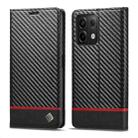 For Xiaomi Redmi Note 13 Pro 4G LC.IMEEKE Carbon Fiber Texture Flip Leather Phone Case(Horizontal Black) - 1