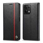 For Xiaomi Redmi 13C / Poco C65 LC.IMEEKE Carbon Fiber Texture Flip Leather Phone Case(Vertical Black) - 1