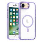 For iPhone SE 2022 / SE 2020 MagSafe Magnetic Clear Phone Case(Purple) - 1