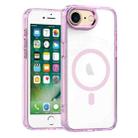 For iPhone SE 2022 / SE 2020 MagSafe Magnetic Clear Phone Case(Pink) - 1