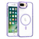 For iPhone 8 Plus / 7 Plus MagSafe Magnetic Clear Phone Case(Purple) - 1