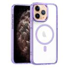 For iPhone 11 Pro Max MagSafe Magnetic Clear Phone Case(Purple) - 1