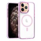 For iPhone 11 Pro Max MagSafe Magnetic Clear Phone Case(Pink) - 1