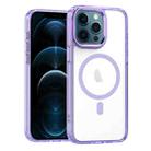 For iPhone 12 Pro Max MagSafe Magnetic Clear Phone Case(Purple) - 1