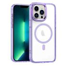 For iPhone 13 Pro Max MagSafe Magnetic Clear Phone Case(Purple) - 1