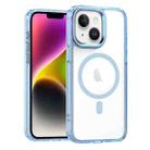 For iPhone 14 Plus MagSafe Magnetic Clear Phone Case(Sierra Blue) - 1