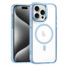 For iPhone 15 Pro MagSafe Magnetic Clear Phone Case(Sierra Blue) - 1