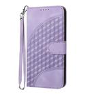 For Fujitsu Arrows Be3 YX0060 Elephant Head Embossed Phone Leather Case with Lanyard(Light Purple) - 2