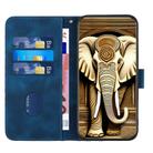 For Fujitsu Arrows Be3 YX0060 Elephant Head Embossed Phone Leather Case with Lanyard(Royal Blue) - 3