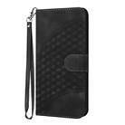 For Fujitsu Arrows F-01L F-42A YX0060 Elephant Head Embossed Phone Leather Case with Lanyard(Black) - 2