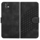For Fujitsu Arrows U 801FJ YX0060 Elephant Head Embossed Phone Leather Case with Lanyard(Black) - 1