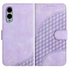 For Fujitsu Arrows We2 YX0060 Elephant Head Embossed Phone Leather Case with Lanyard(Light Purple) - 1