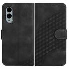 For Fujitsu Arrows We2 YX0060 Elephant Head Embossed Phone Leather Case with Lanyard(Black) - 1