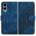 For Fujitsu Arrows We2 YX0060 Elephant Head Embossed Phone Leather Case with Lanyard(Royal Blue) - 1