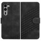 For Fujitsu Arrows We2 Plus YX0060 Elephant Head Embossed Phone Leather Case with Lanyard(Black) - 1