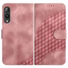 For Rakuten Hand YX0060 Elephant Head Embossed Phone Leather Case with Lanyard(Pink) - 1